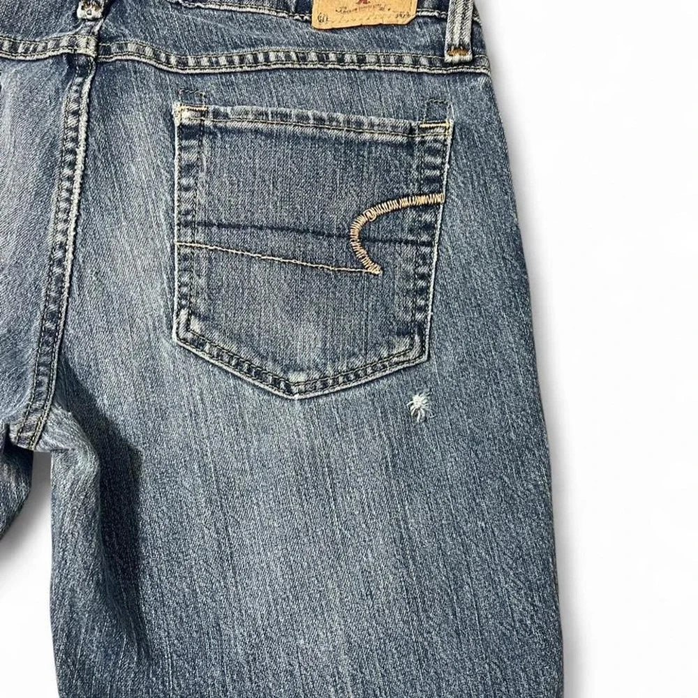 y2k 2000s American Eagle lowrise blue bootcut jeans - Picture 5 of 7